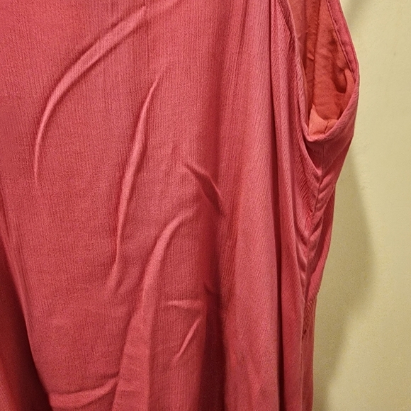 LOFT pink Strappy Embroidered Short dress size M - Picture 10 of 12